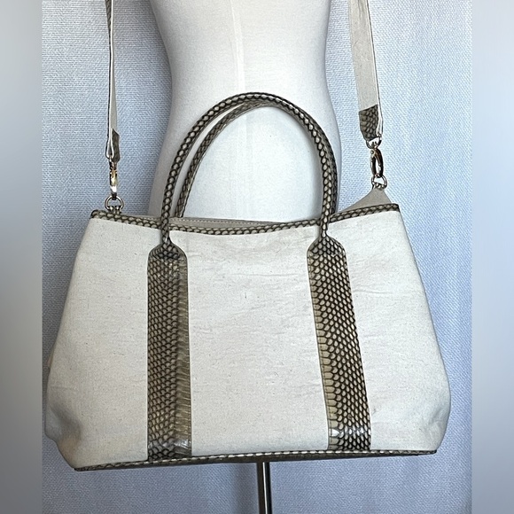 beirn Handbags - Beirn canvas and snakeskin bag